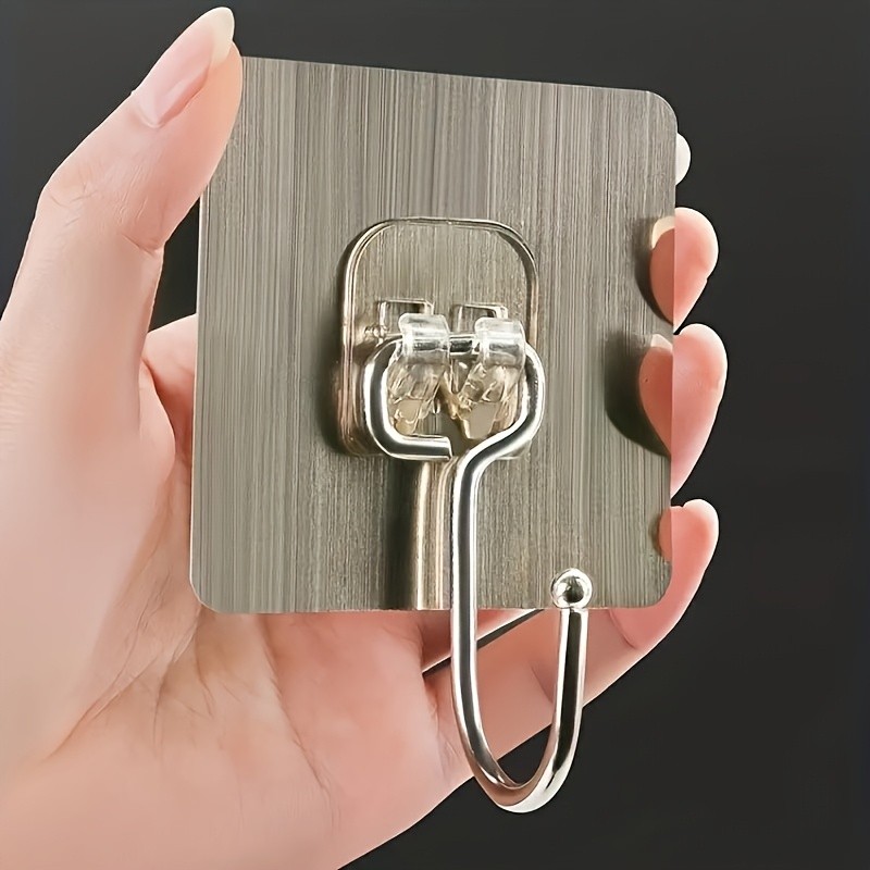 5 Pack Self Adhesive Hooks Heavy Duty Wall Hangers Gold Stick On Towel Robe Coat