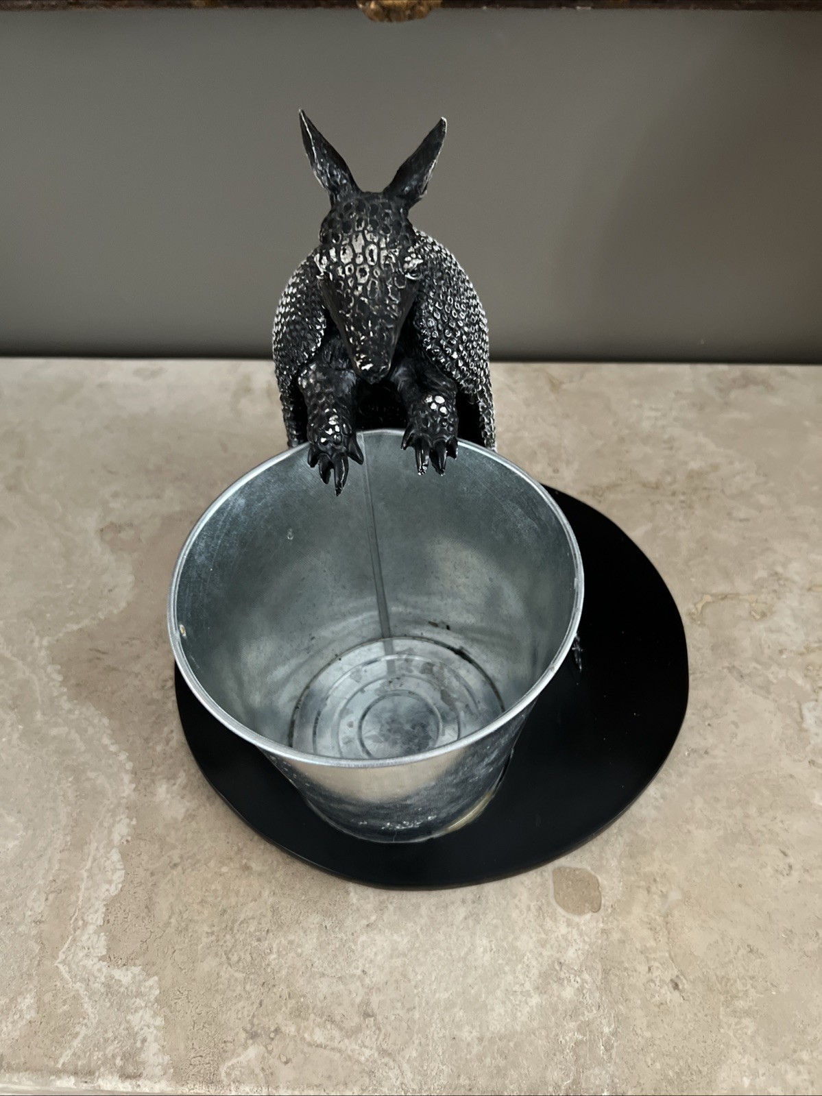 VTG. 1970s LONE STAR BEER ARMADILLO ICE BUCKET BACK BAR ADVERTISING DISPLAY RARE