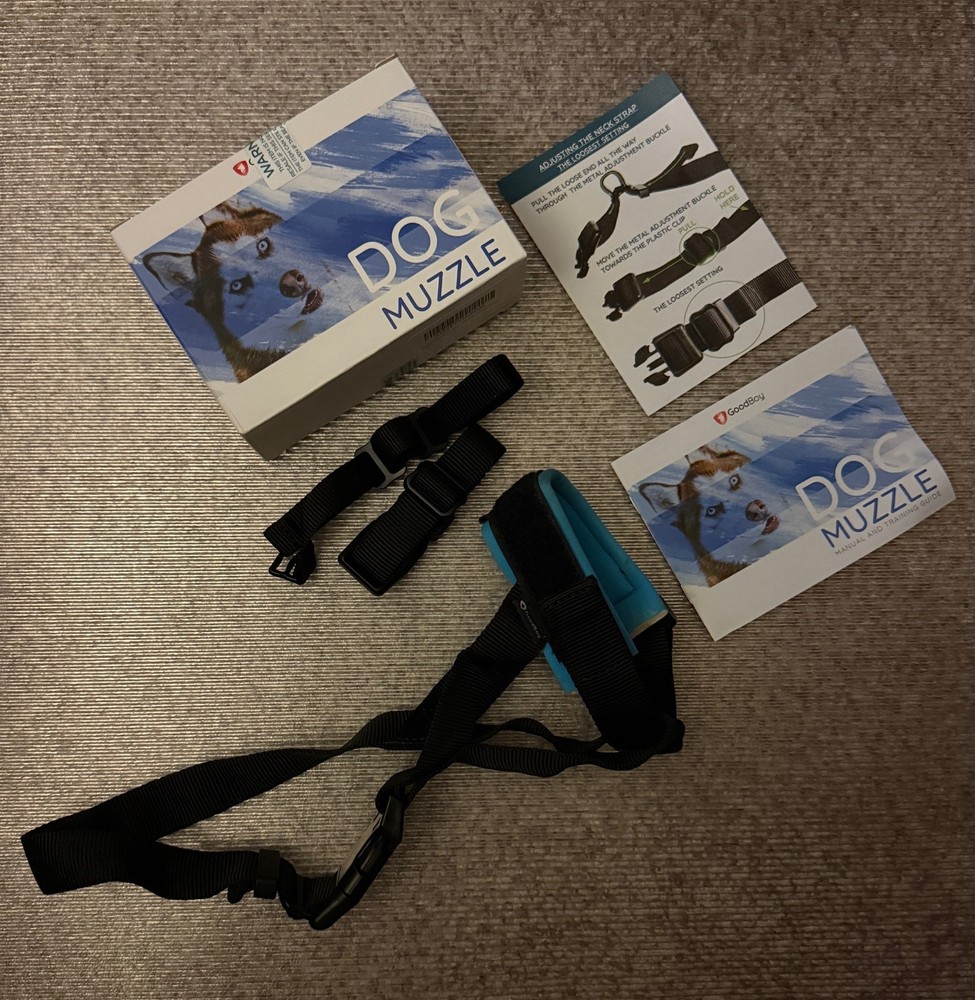 Good Boy Blue Gentle Dog Muzzle Guard Size Medium