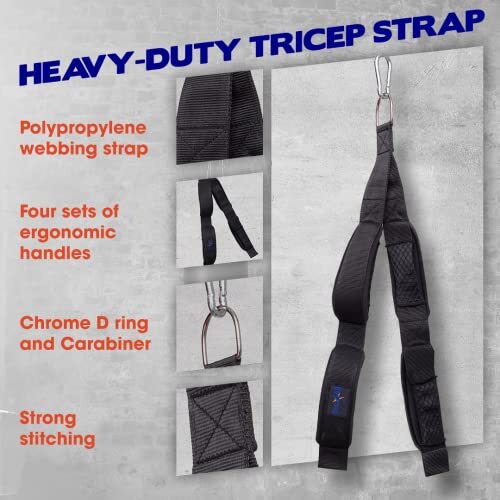 Tricep Pull Down Rope Exercise Machine Attachments Cable Anti Slip Pulldown Rope