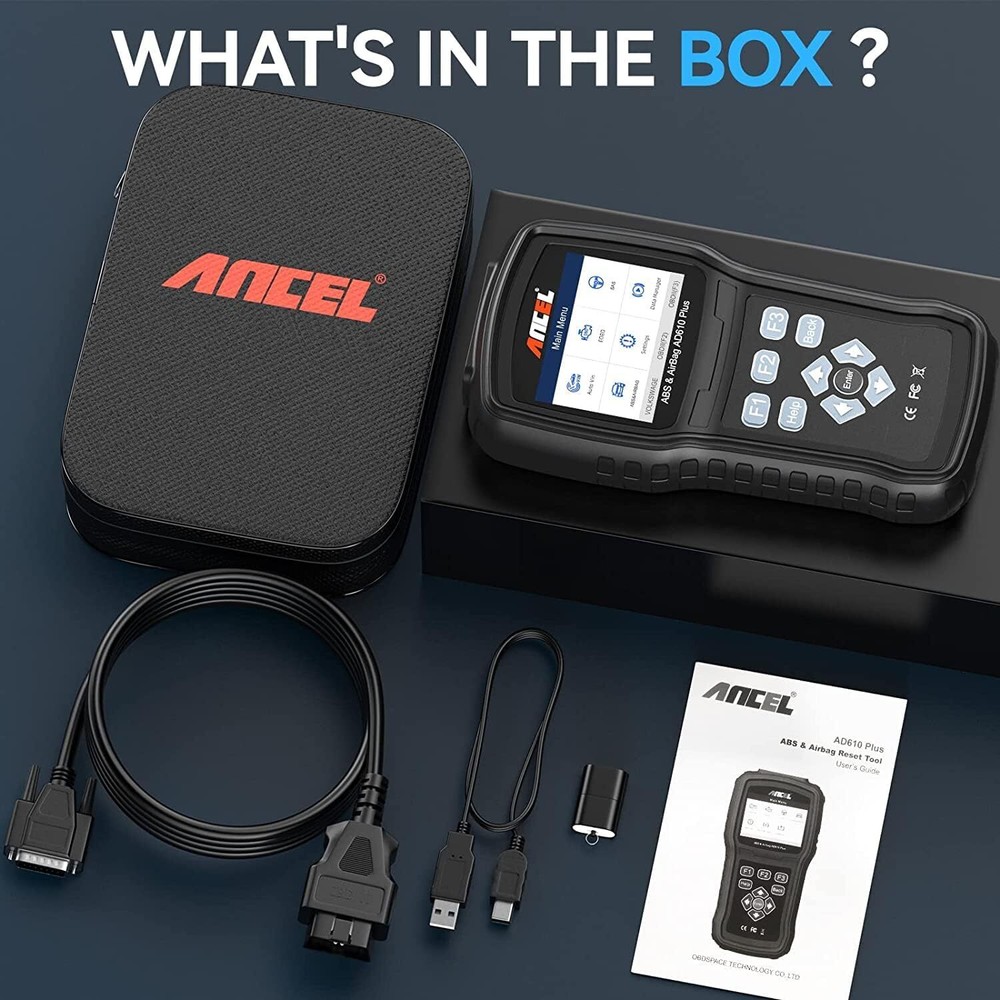 ANCEL AD610 Plus Code Reader OBD2 Scanner SRS ABS Bleed SAS SRS Diagnostic Tool