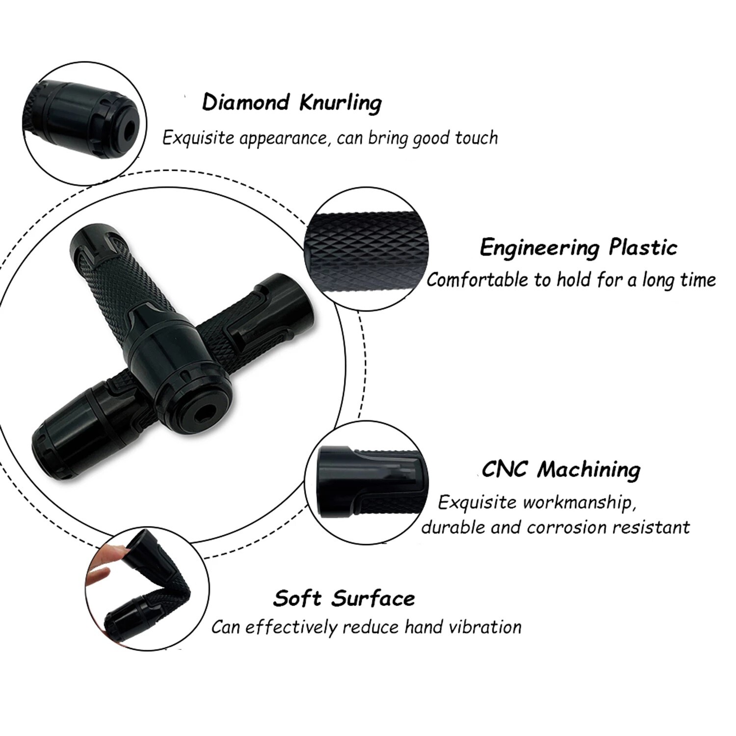 Motorcycle Handlebar Hand Grips for Honda CBR600RR F3 F4i 1000RR CBR650R 250R