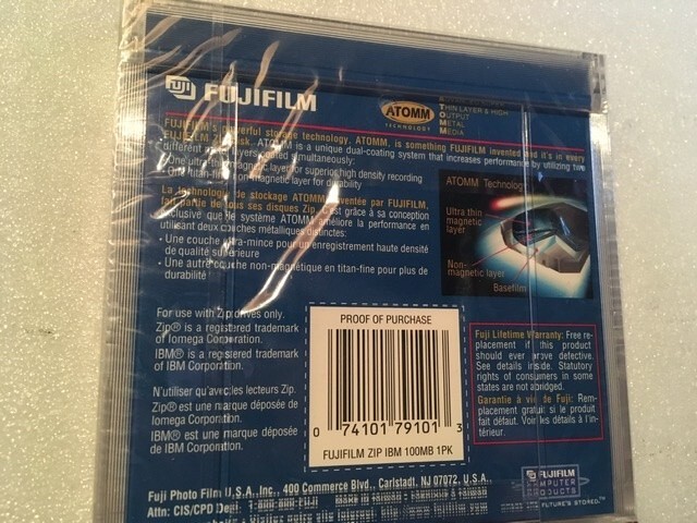 Fujifilm 100 MB Zip Disk IBM Formatted
