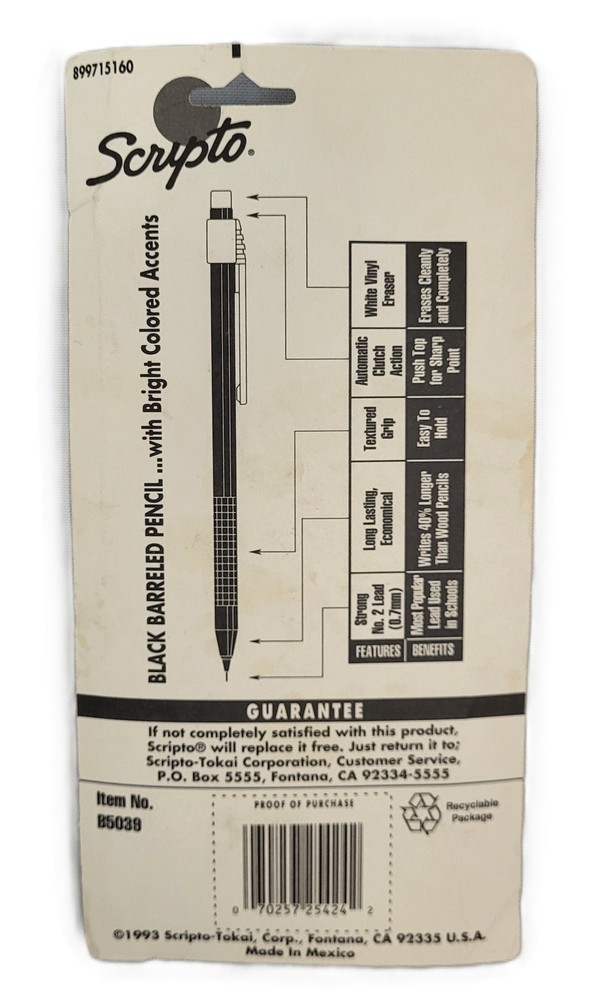 Albert Einstein Scripto 3 Automatic Mechanical Pencils .07 mm IQ Writing Gear