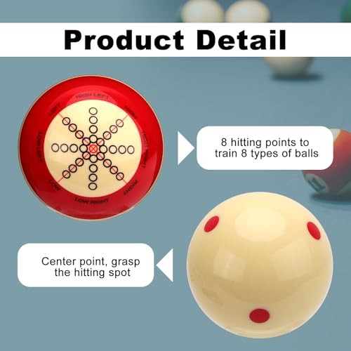 2pcs Billiard Training Cue Ball, Pool Training Balls Billiards Practice