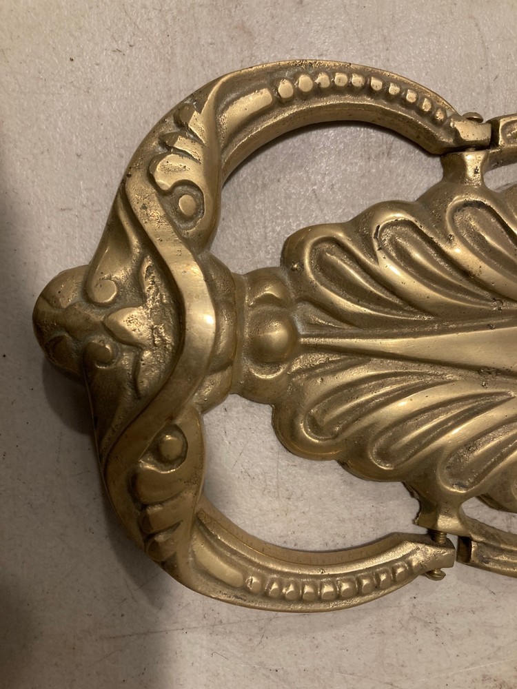 VINTAGE SOLID BRASS PATRIOTIC AMERICAN BALD EAGLE DOOR KNOCKER