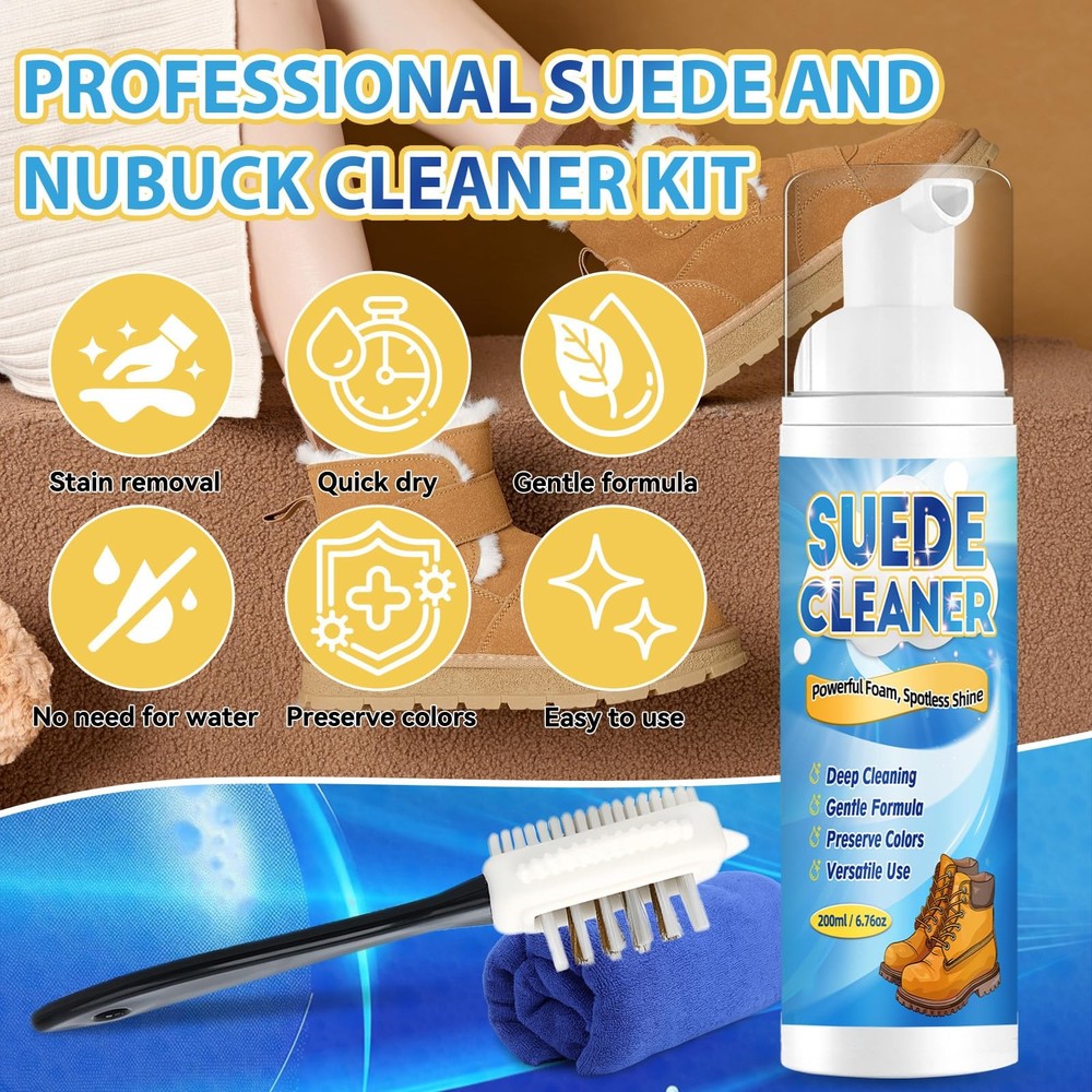 Bondtech Suede Shoe Cleaner Kit, Nubuck & with 200ml, White