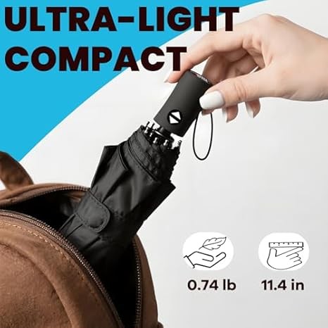 SIEPASA Compact Windproof Travel Umbrella - Auto Open/Close, Lightweight