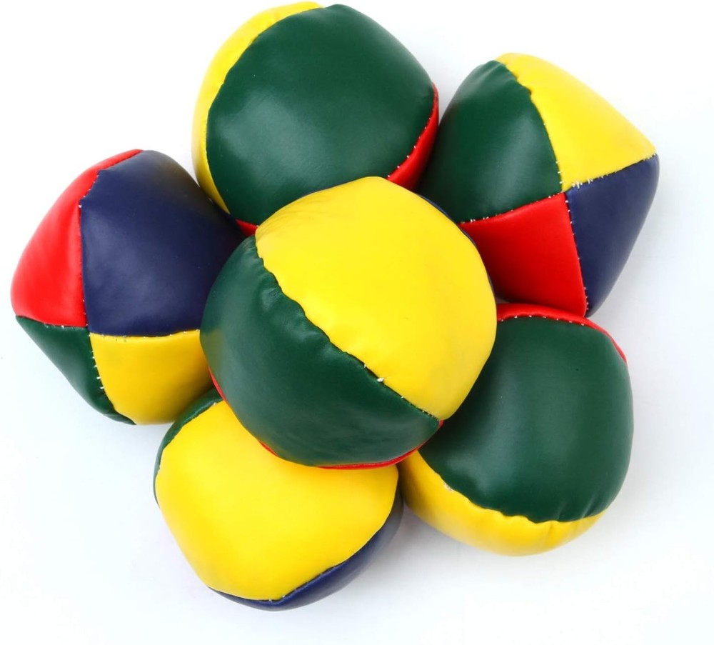 Beginner Juggling Balls 7 Pack Soft Rubber Toss Set Juggling Accessories