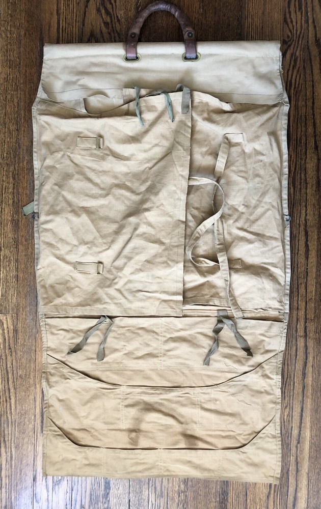WWII Officer Canvas Garment bag Brig. Gen. George Smith