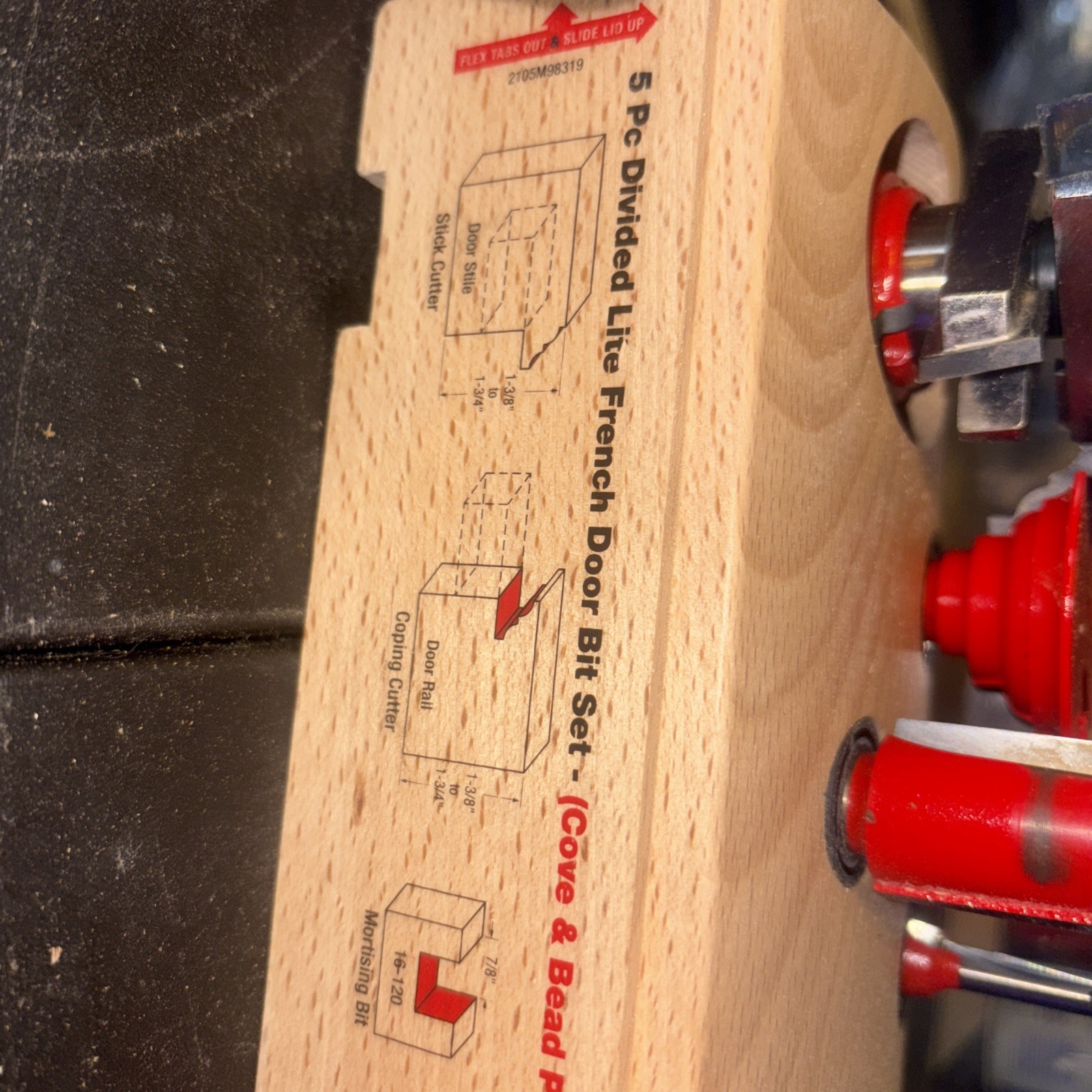 Freud 98-319 5 Piece French Door Bit Set