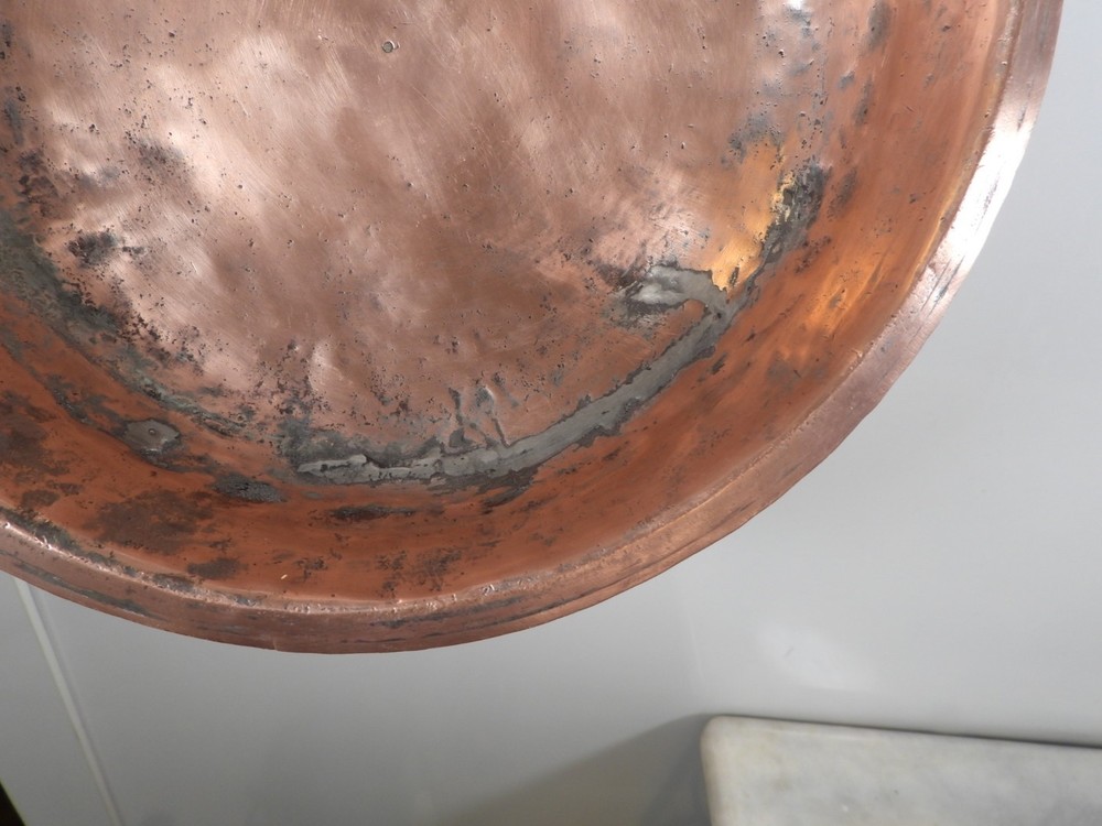 Vintage Handmade Copper Shallow Bowl