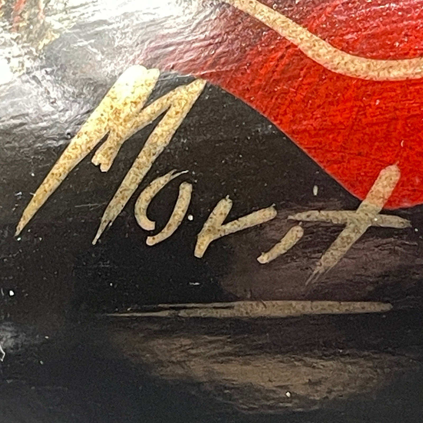 Hand Painted Folk Art Small Pottery Vase Peru Pahuart S.R.L. Signed Morit READ