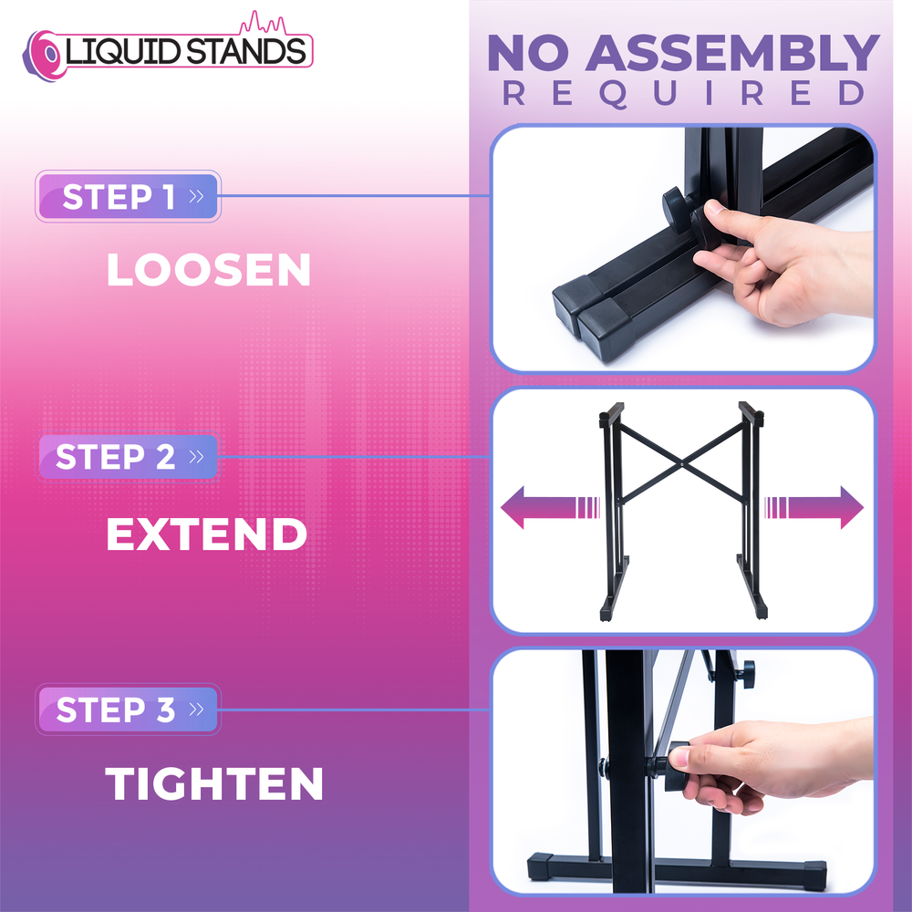 Liquid Stands Portable Studio Audio Mixer Stand - Angled, Foldable & Adjustable