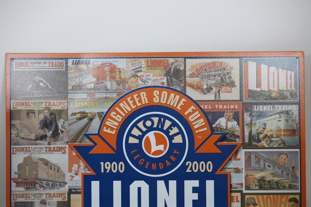 LIONEL LEGENDARY TRAIN TIN SIGN CENTENNIAL 1900 2000 ENGINEER SOME FUN WALL