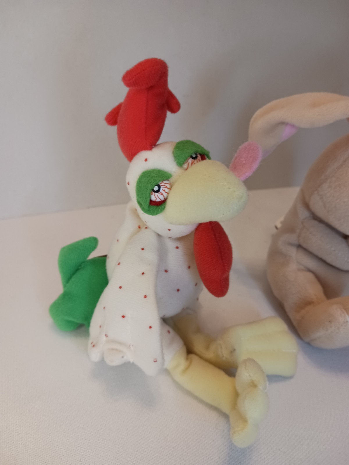 Meanies Series 2 Lot NWT Vintage Plush 1998 Collectible Cow Chicken Rabbit