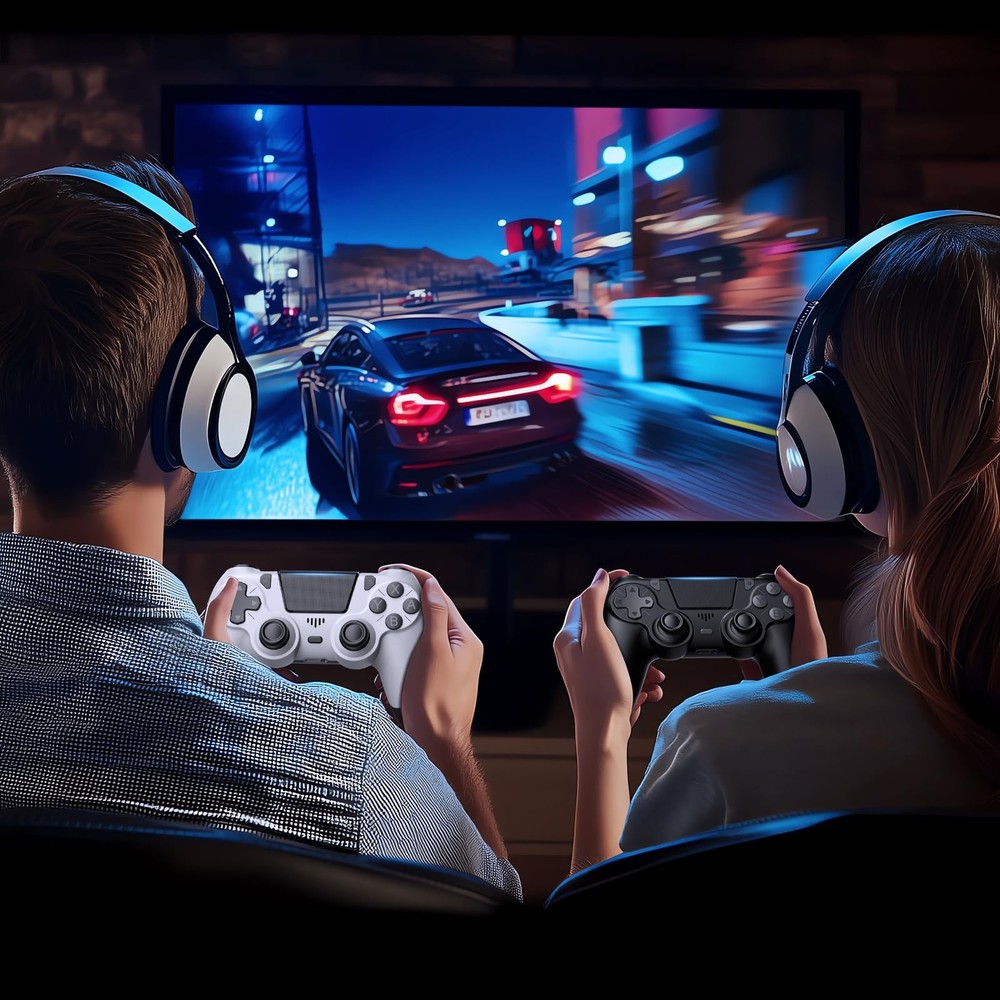 2 Pack Controllers with Charging Dock Station for PS4 Controller, Wireless Contr