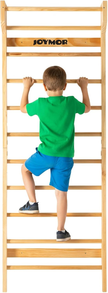 JOYMOR Gymnastics Swedish Ladder, Multiuse Exercise Ladder, Wall Mounted Pull up