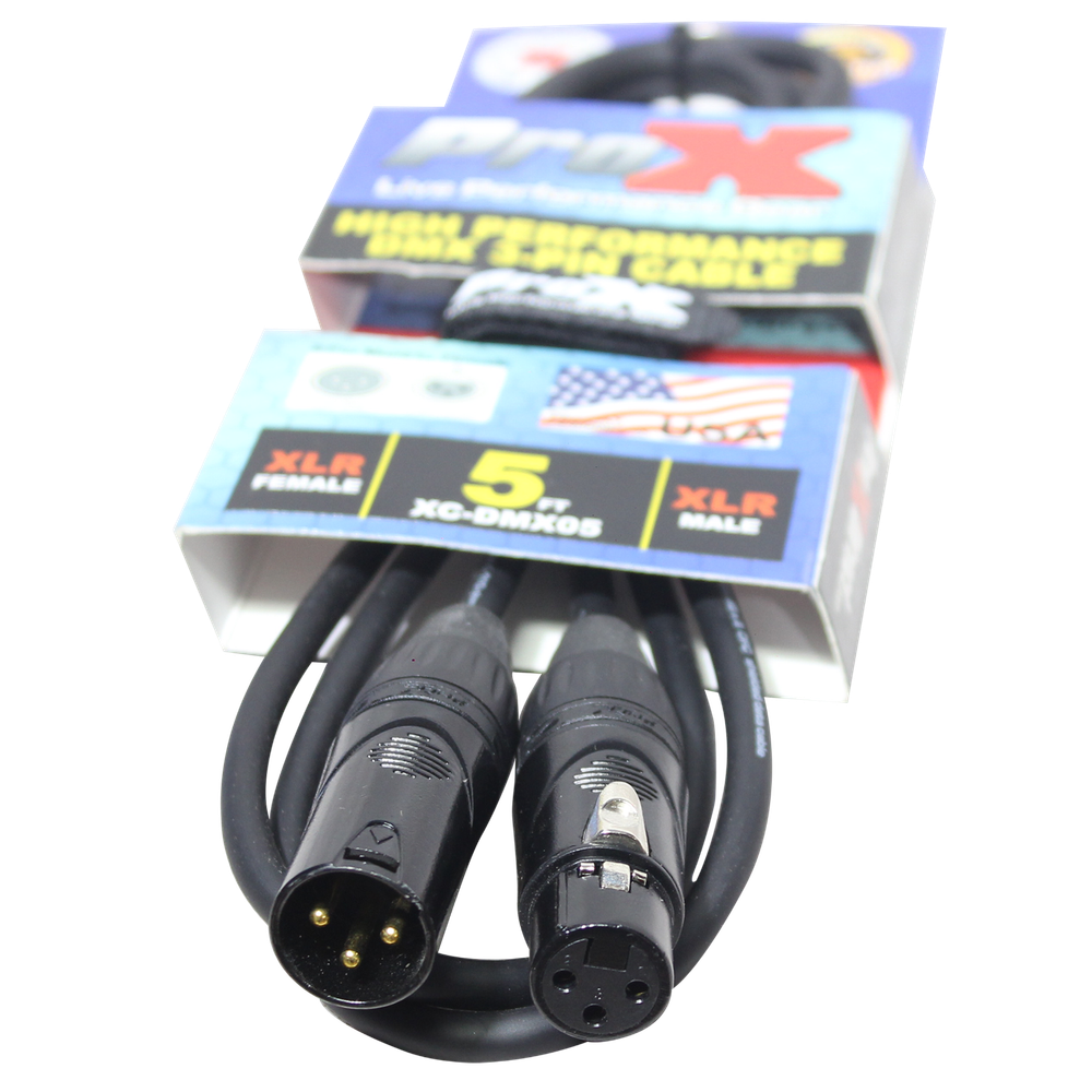 10 ProX 3 Pin 5ft DMX High Performance Lighting Cable