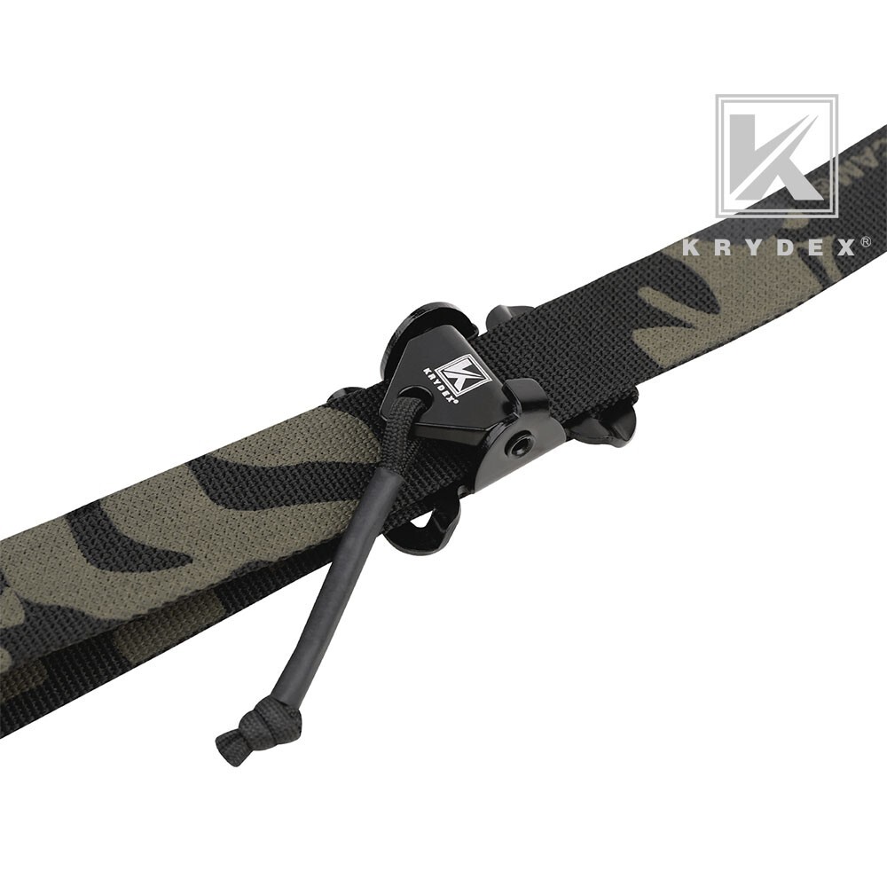KRYDEX Tactical Sling Modular Slingster Pull Tab 2Point Quick Adjust Black Camo
