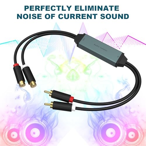 Ground Loop Noise Isolator, Amplifier Noise Filter RCA Audio Filter for Car