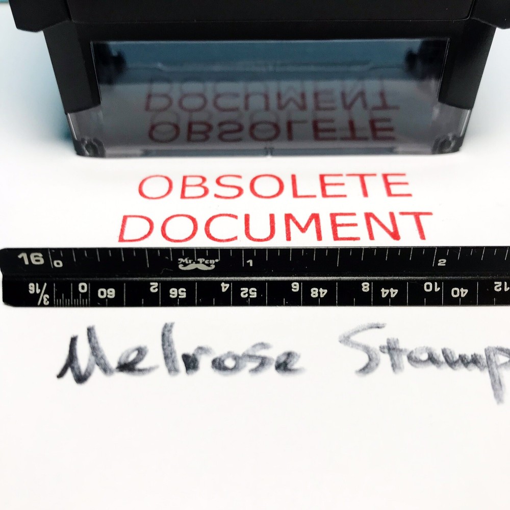 Obsolete Document Rubber Stamp Red Ink Self Inking Ideal 4913