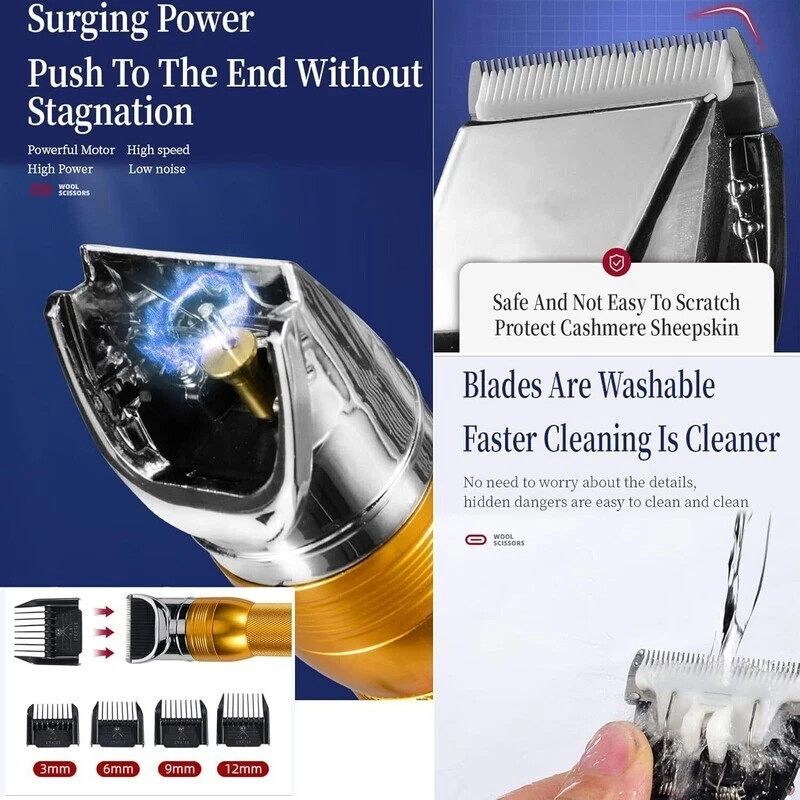 Heavy Duty Electric Pet Clippers for Thick Coats, Large Dogs, Horses & Livestock