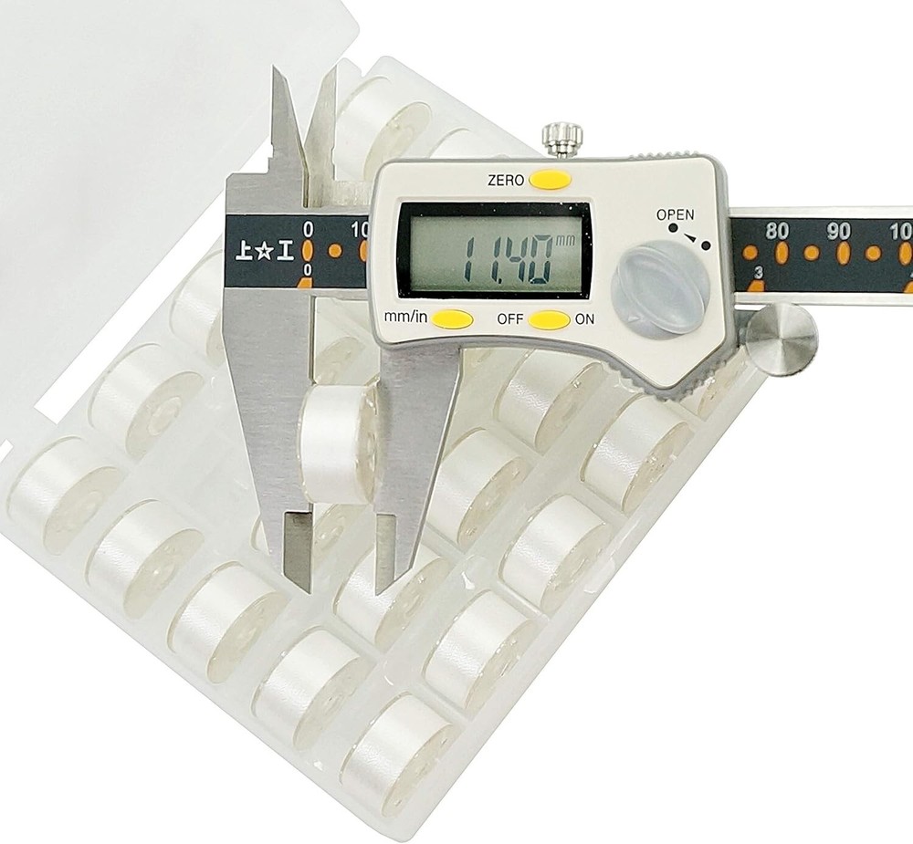 Versatile 25pcs White Prewound Bobbin Thread for Sewing Machines & DIY Projects