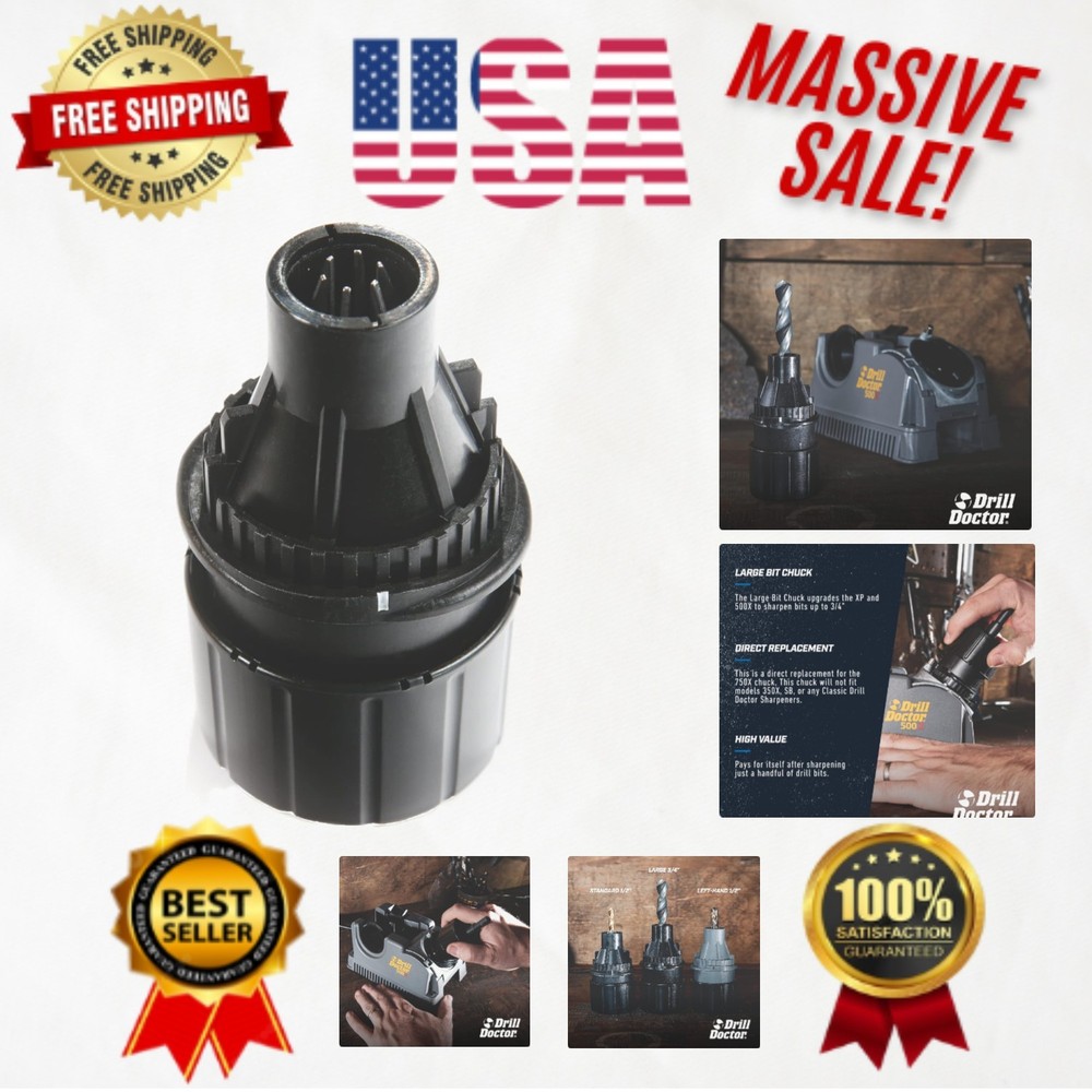 Durable Keyless Large Bit Chuck Replacement for 750X, 3/32" - 3/4" Capacity