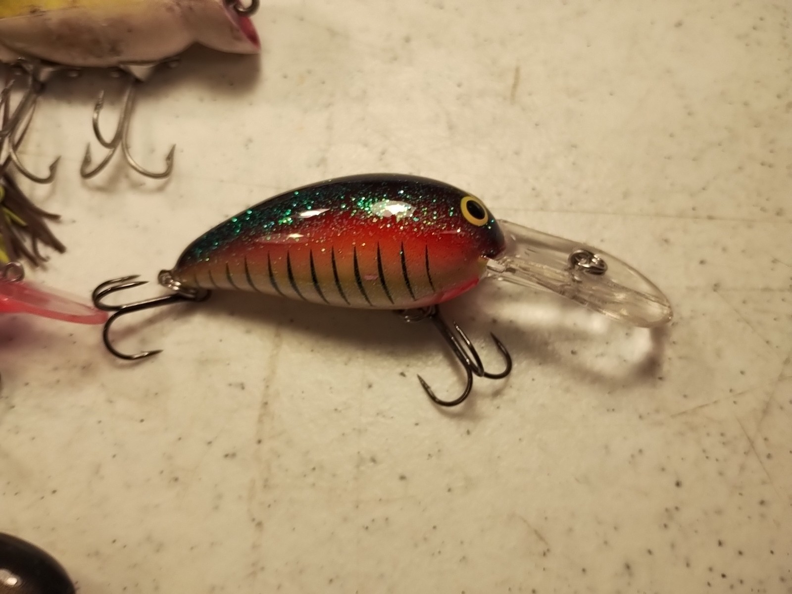 Lot of 9 Hula Popper & Crankbait Fishing Lures