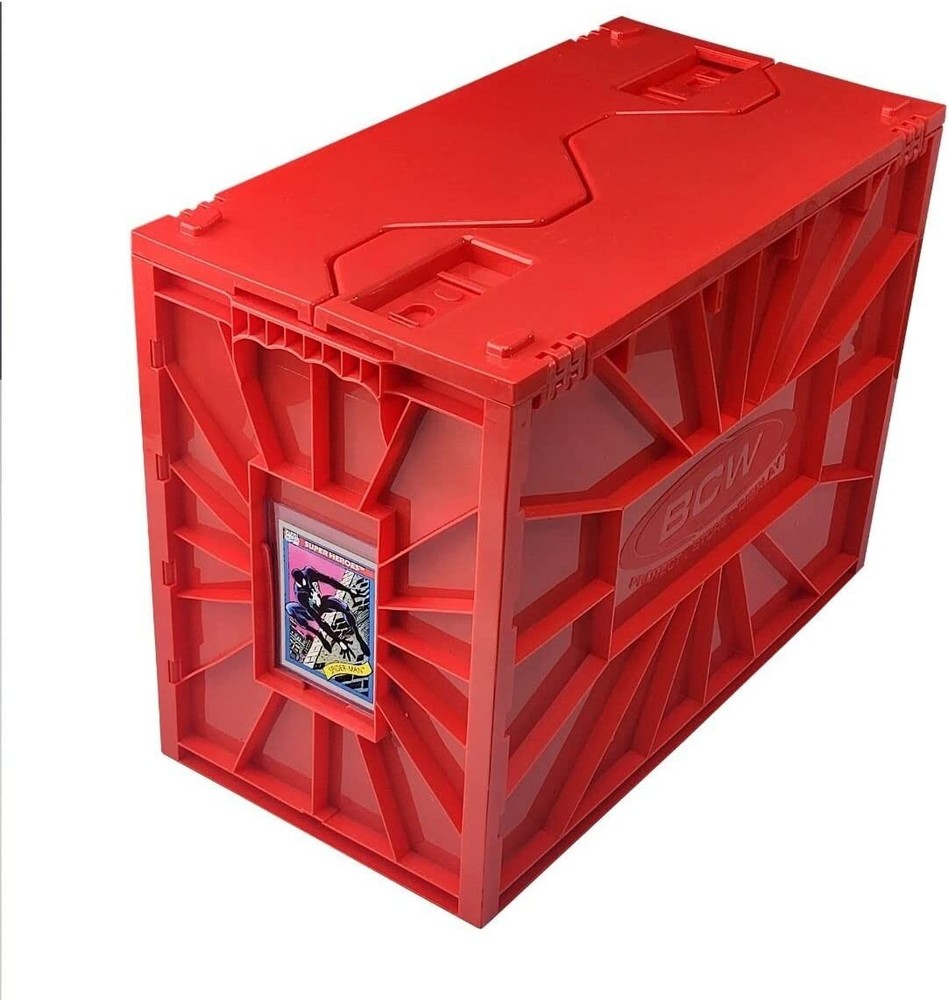 1 BCW Short Comic Book Bin - Red Heavy Duty Acid Free Plastic Stackable Box