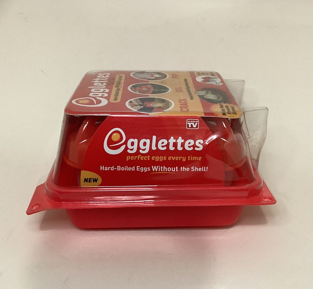 EGGLETTES Hard Boiled Egg Maker, 4 count New in Container