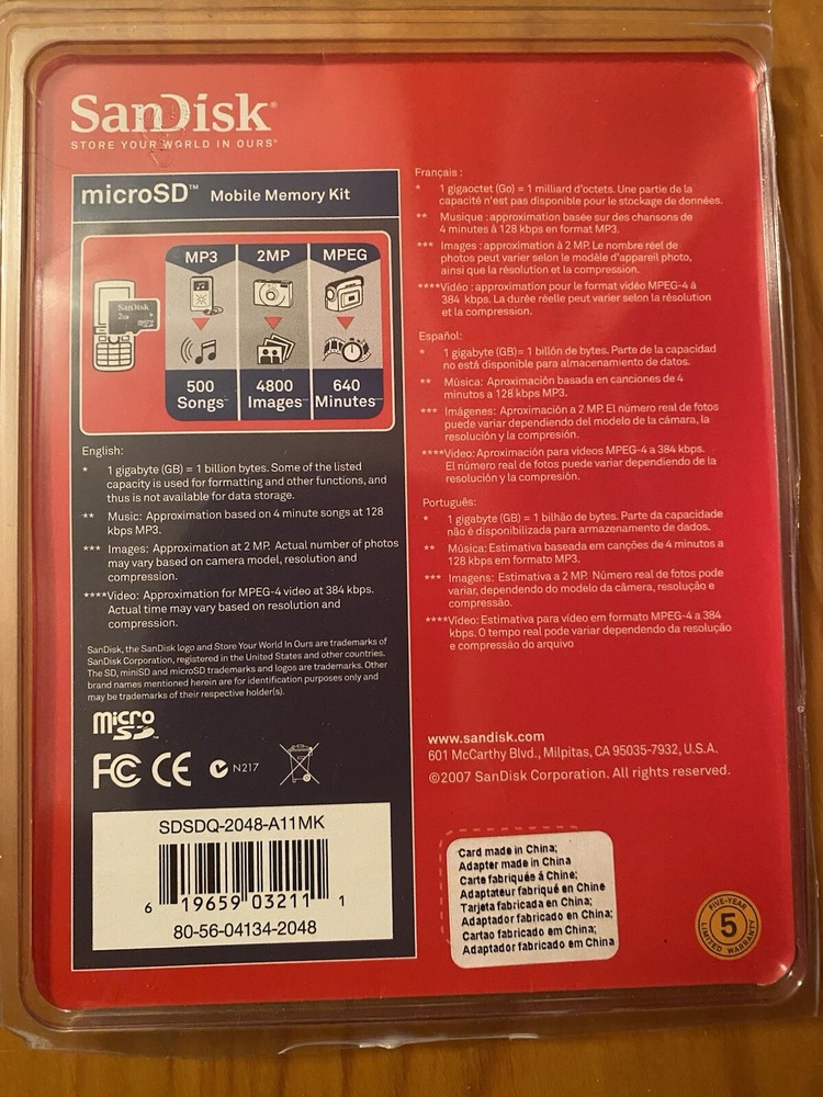 SanDisk 2GB Mobile Memory Kit