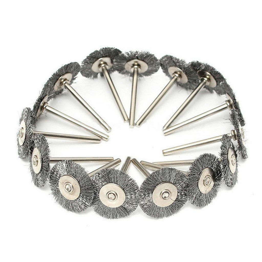 50Pack/Set Stainless Steel Wire Brush For Dremel Rotary Tool die grinder wheel