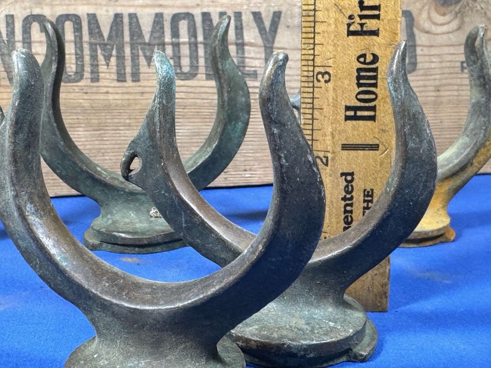 5 Vintage Oar Locks ~ 3 Bronze & 2 Galvanized ~ Belfast, ME Estate Find