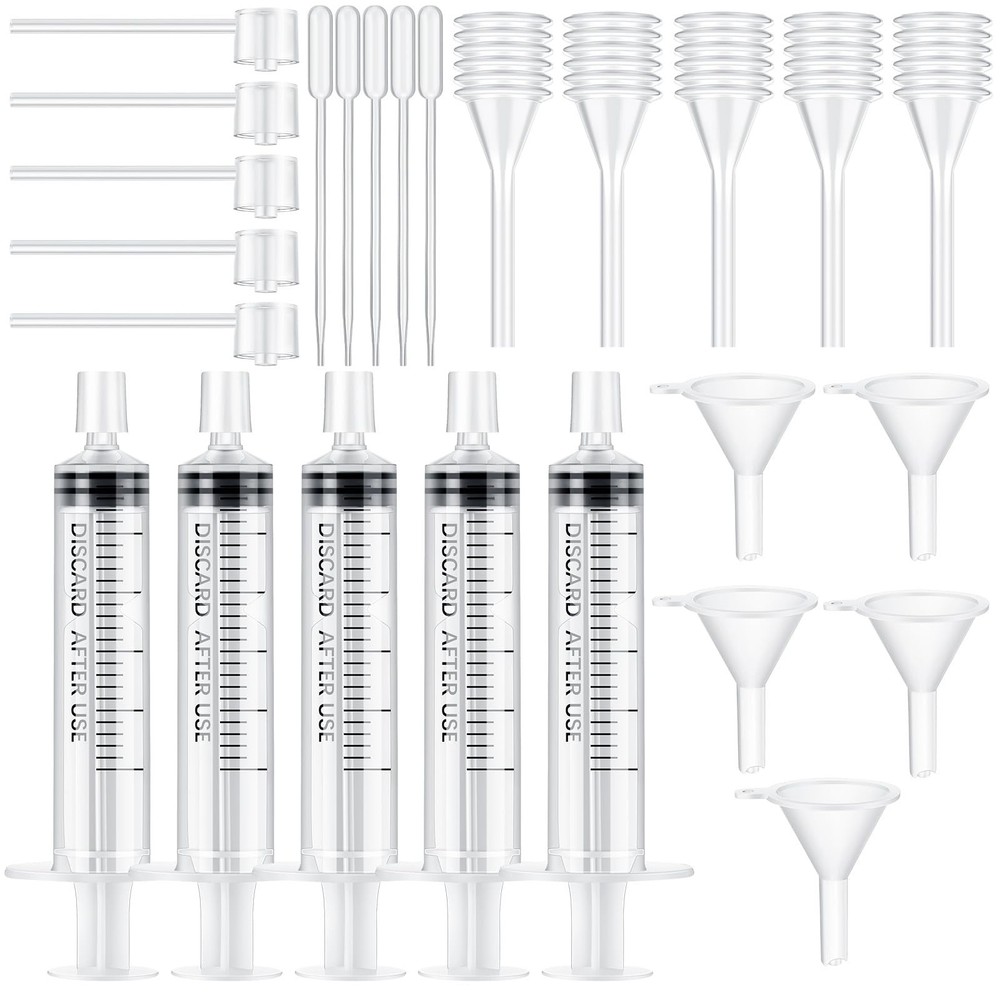 Geiserailie 25 Pcs Perfume Refill Pump Tools Dispenser Transparent