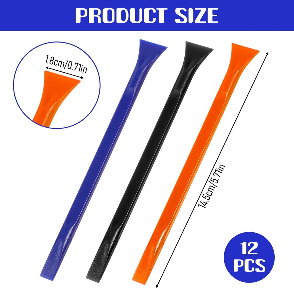 12 PCS Plastic Scraper Non Scratch Scrapers Cleaning Tool MultiPurpose Label ...