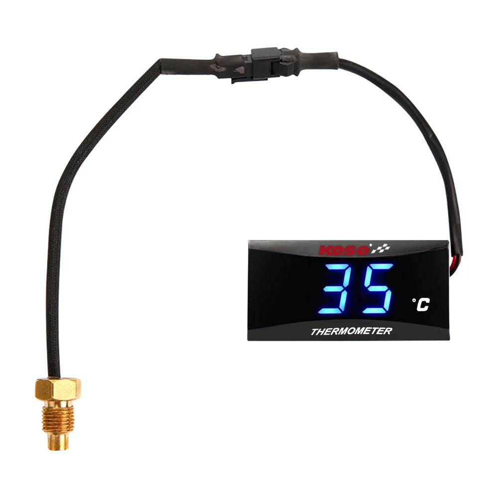 Motorcycle Universal Oil Temperature Gauge Sensor LCD Digital Screen Mini Meter
