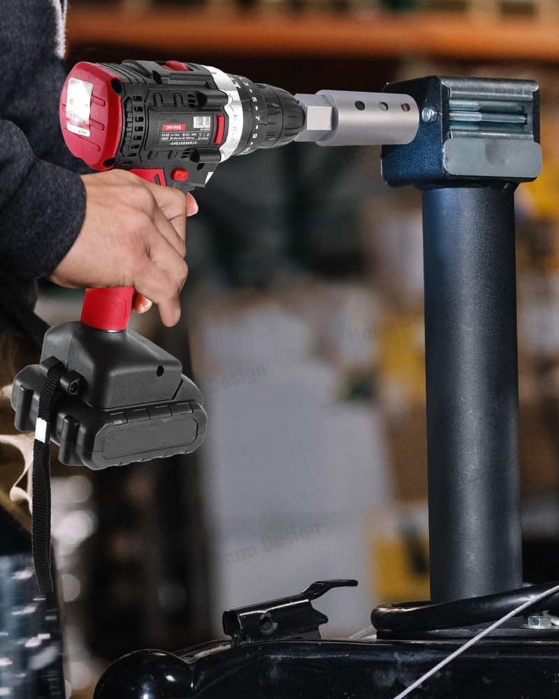 Trailer Jack Drill Adapter with Cordless Drill RV Jack Drill Adapter