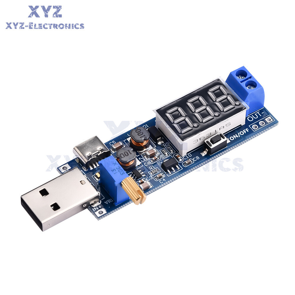 DC-DC 5V to 1.2V~24V USB Step UP/Down Boost Buck Adjustable Power Supply Module