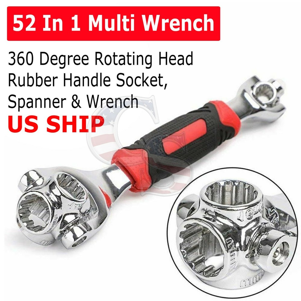 52 in 1 Universal Wrench Adjustable Tools Multi-Function Socket Tiger Spanners