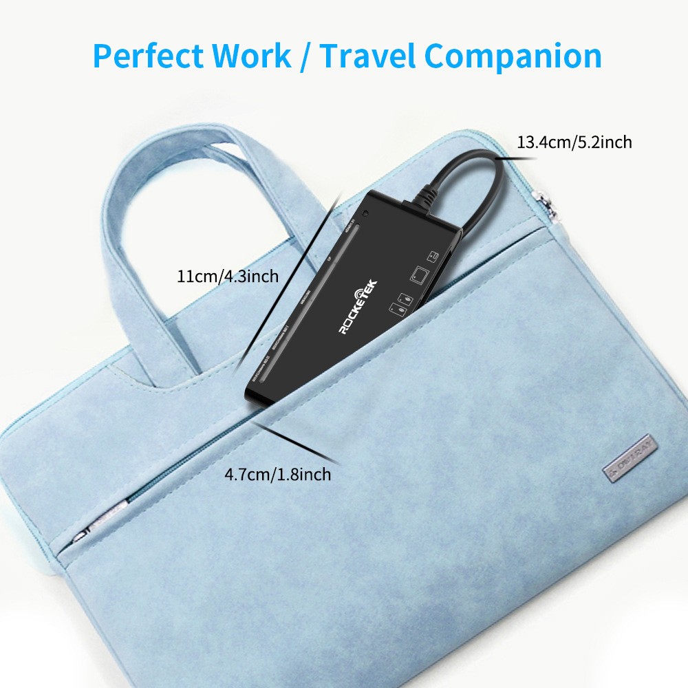 USB 3.0 Memory Card Reader, 7 in 1 Adapter Hub, for SD, CF, TF, Micro SD, XD, MS