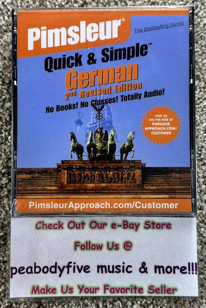 PIMSLEUR Quick & Simple German 2nd Revised Edition Audio CD Lessons 4 CDs SEALED