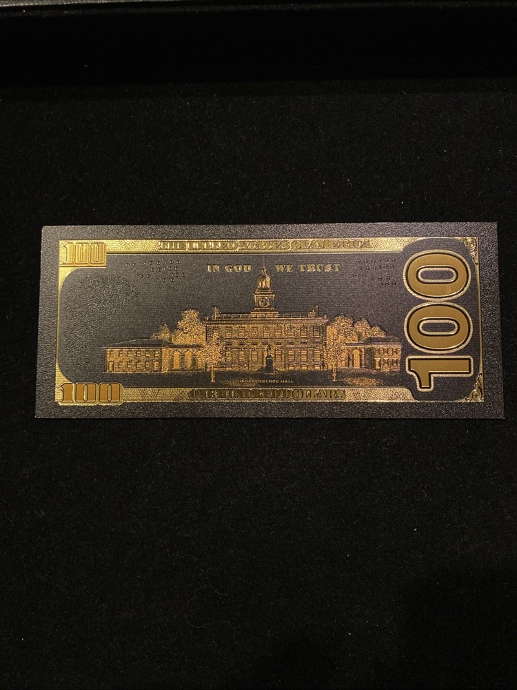 $100 Benjamin Franklin Colorized Gold Foil Novelty Banknote