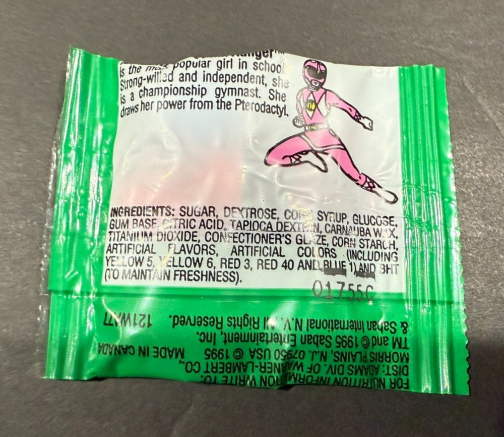 1995 Power Rangers Gum Set.....6 Different Unopened