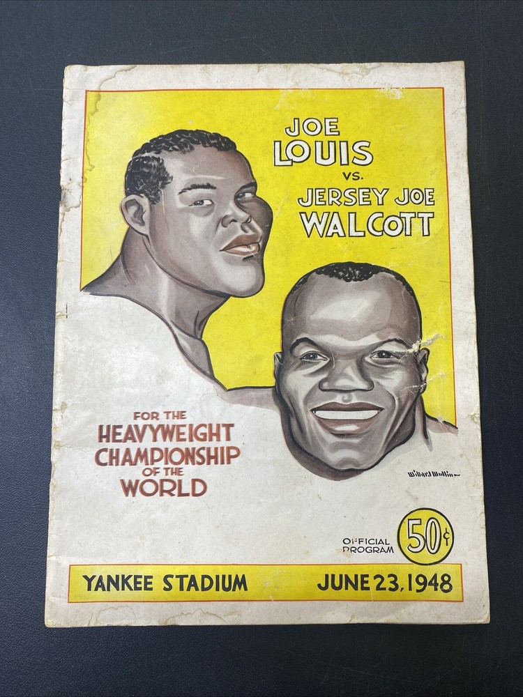 Joe Louis Vs Jersey Joe Walcott Boxing Program 1948