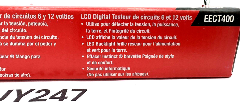SNAP ON TOOLS USA EECT400 Circuit Continuity LED Tester Digital Display NEW