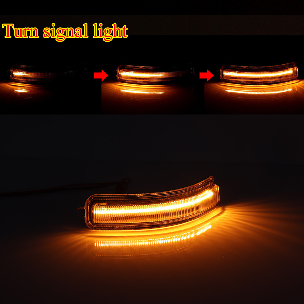 For 2009-2014 Nissan Maxima Clear Amber Side Mirror Sequential Signal Lights 2x