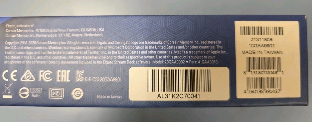 NEW. Elgato Stream Deck 10GAA9901