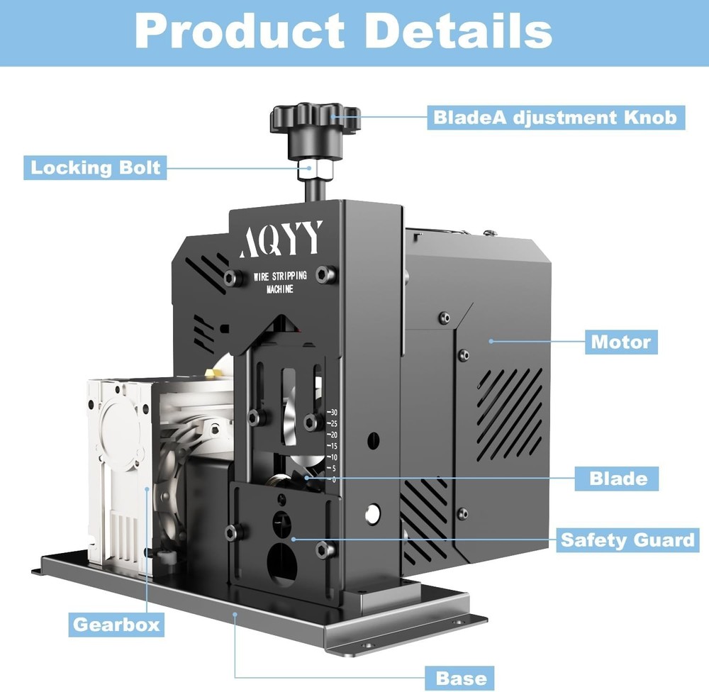 Electric Wire Stripper Machine, 0.06"-1.18" Automatic Wire Stripping Machine,...